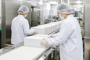 梱包ライン作業の作業風景（神戸市西区）